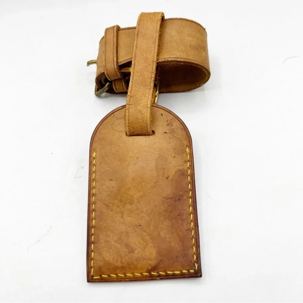 Louis Vuitton Poignet and Luggage Tag Set in Vachetta Leather Authentic